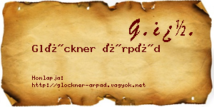 Glöckner Árpád névjegykártya