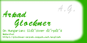 arpad glockner business card